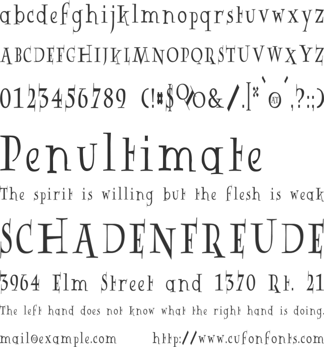 Rowling Stone XNarrow font preview