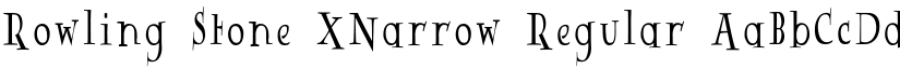 Rowling Stone XNarrow Regular font