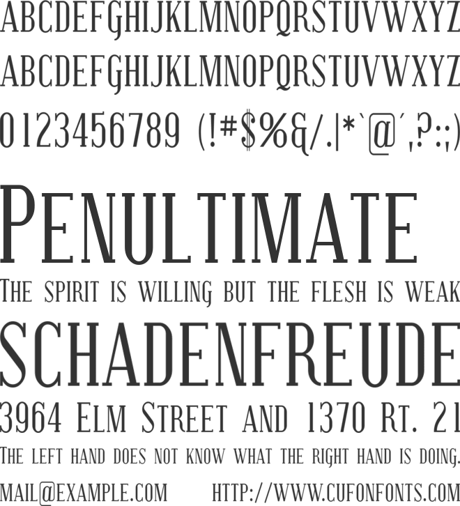 Covington SC Cond font preview