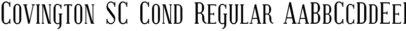 Covington SC Cond Regular font