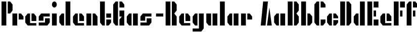 PresidentGas-Regular font