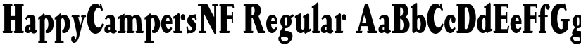 HappyCampersNF Regular font