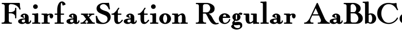 FairfaxStation Regular font