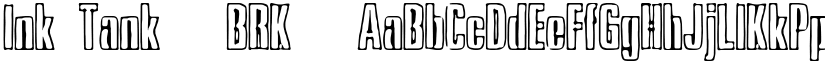 Ink Tank (BRK) font