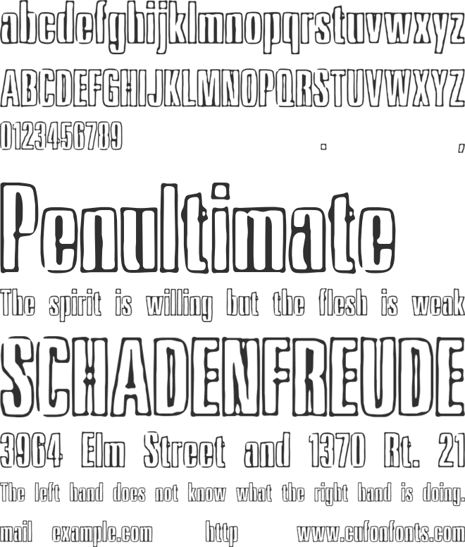 Ink Tank font preview
