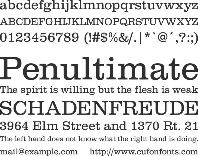 Canadian font preview