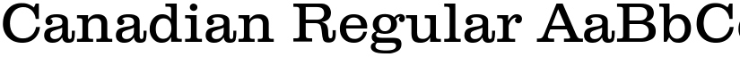 Canadian Regular font