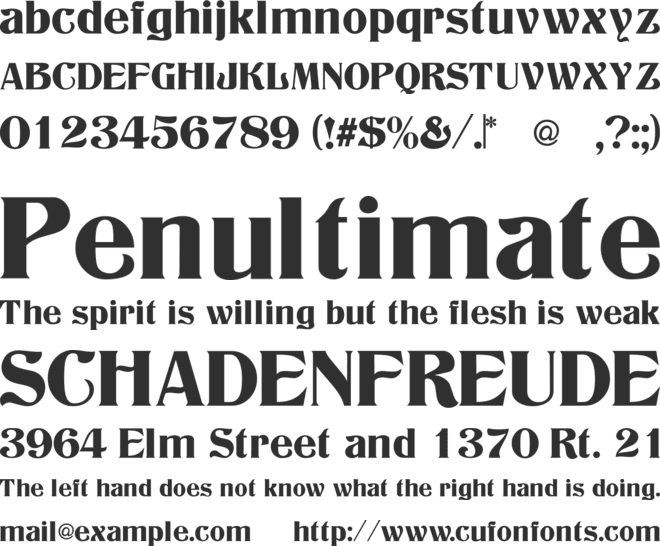 Athenian font preview