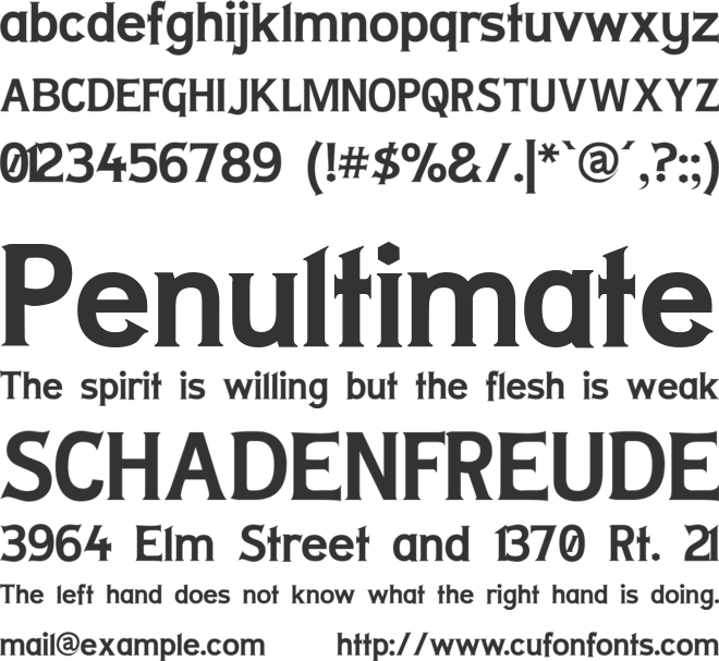 Lady Copra Alternate font preview