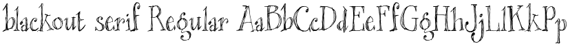 blackout serif Regular font