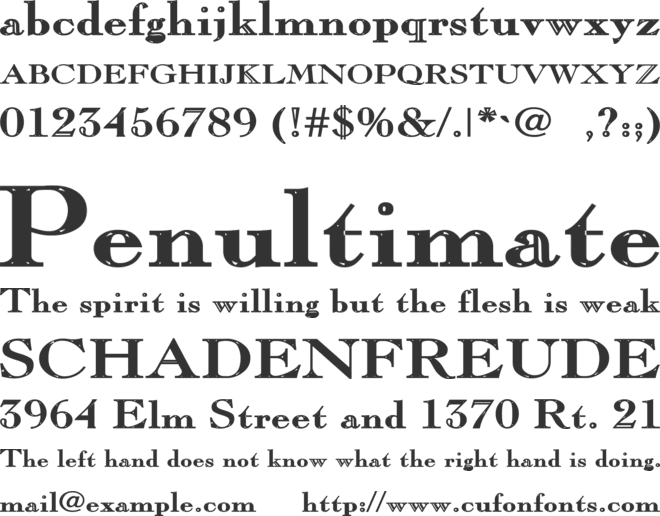 Chopin- font preview