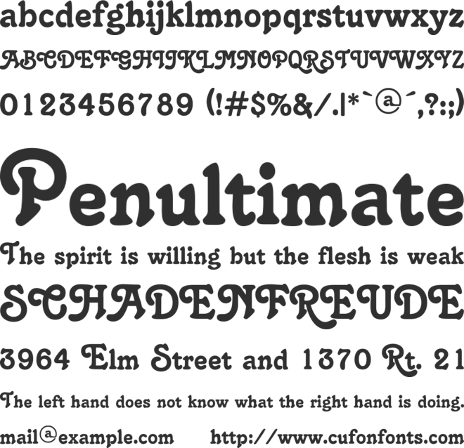 Christie font preview