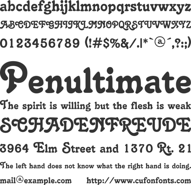 Christie font preview