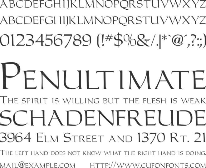 Carleton font preview