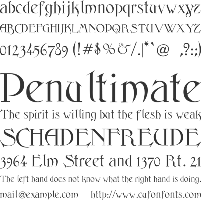 Fantasy One font preview
