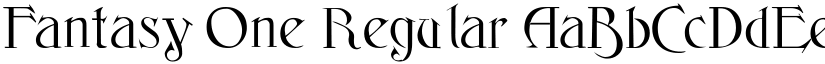 Fantasy One Regular font