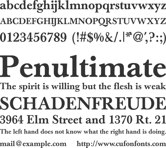 BaselBook font preview