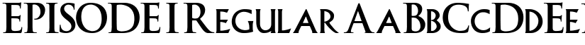 EPISODE I Regular font