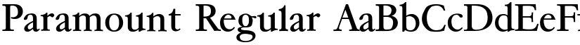 Paramount Regular font