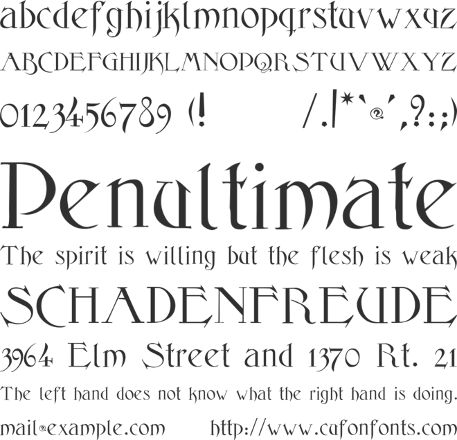 Elphinstone™ font preview