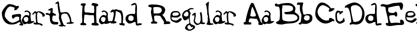 Garth Hand Regular font