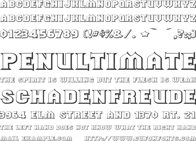 Should've Known Shaded font preview