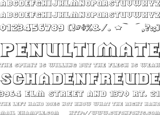 Should've Known Shaded font preview