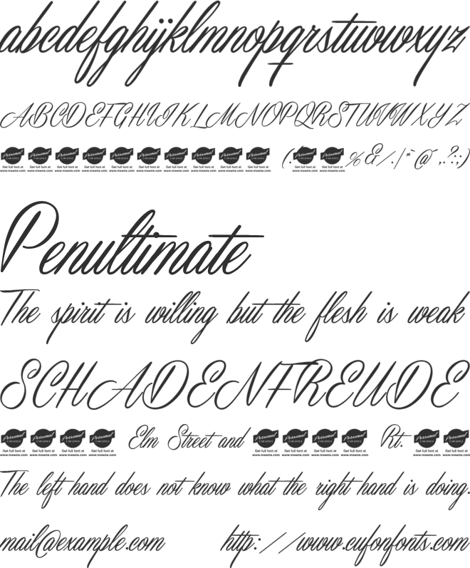 Masterics Personal Use font preview