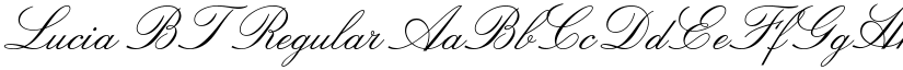 Lucia BT Regular font