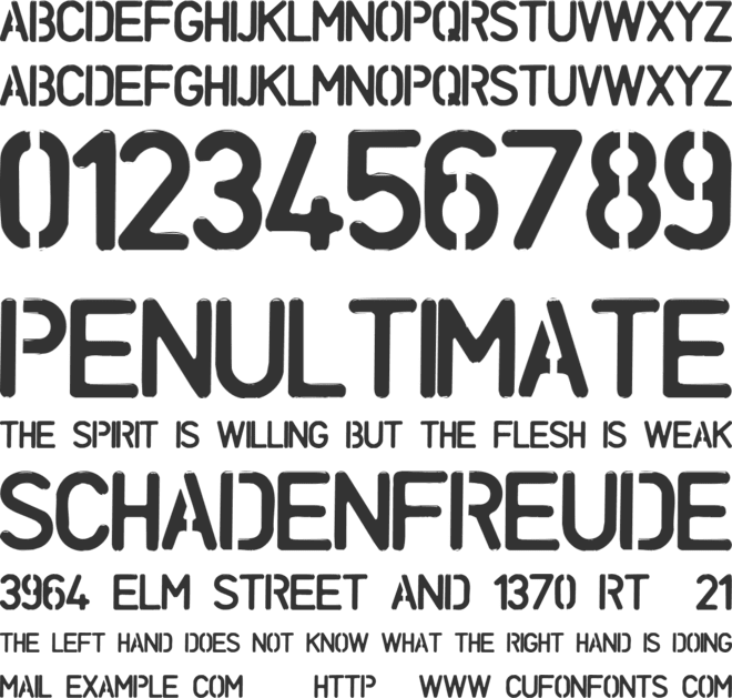 Unconform Round font preview
