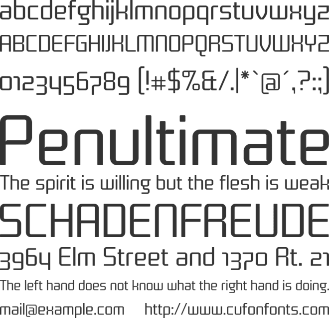 Titan font preview