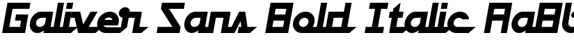 Galiver Sans Bold Italic font