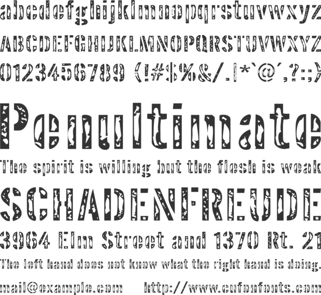 Interplanetary Crap font preview