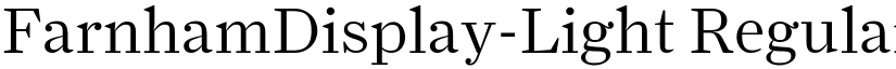FarnhamDisplay-Light Regular font