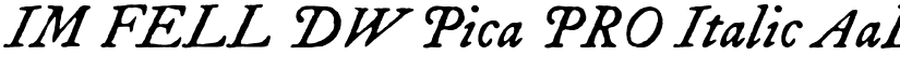 IM FELL DW Pica PRO Italic font