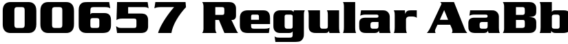 00657 Regular font