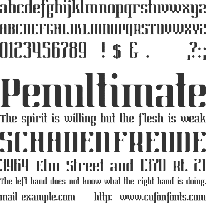 Manufraktur font preview