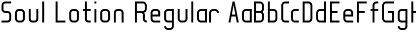 Soul Lotion Regular font