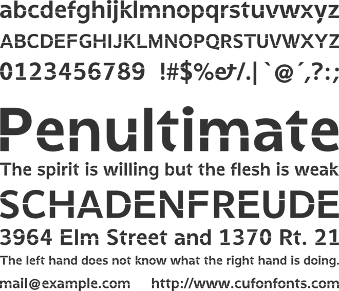 Stenha font preview