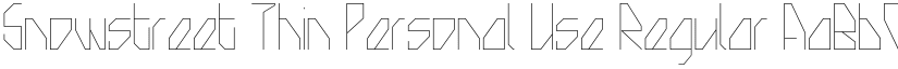 Snowstreet Thin Personal Use Regular font