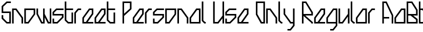 Snowstreet Personal Use Only Regular font