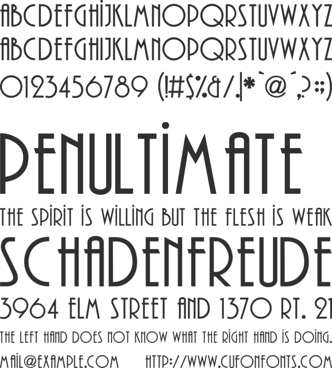 TR Plaza font preview