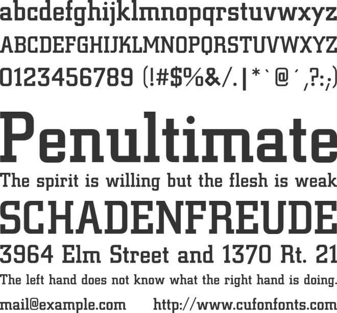 CityDMed font preview