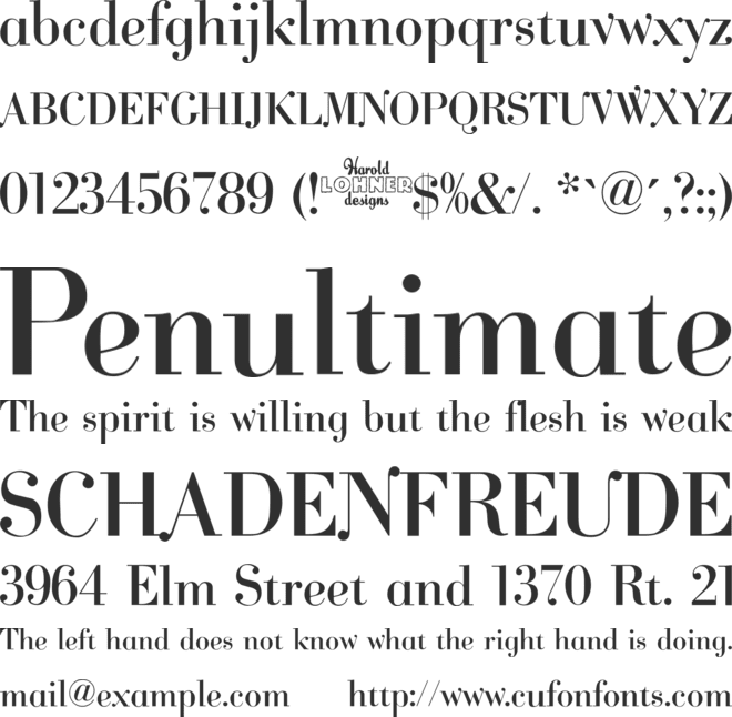 Cantabile font preview