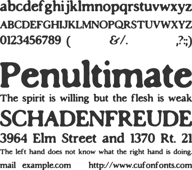 Impossibilium (BRK) font preview