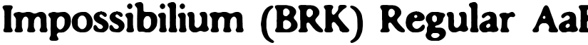 Impossibilium (BRK) Regular font