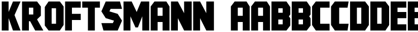 Kroftsmann font