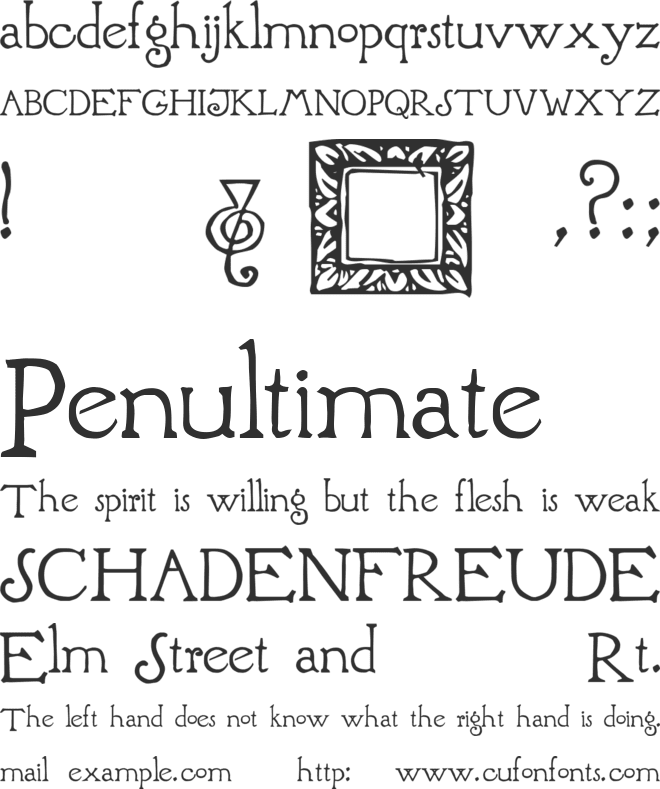 Brandywine™ font preview
