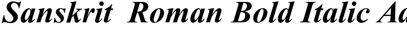 Sanskrit  Roman Bold Italic font