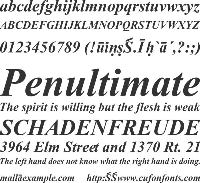 Sanskrit  Roman font preview
